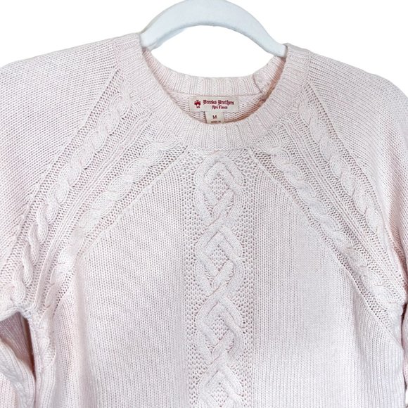 Brooks Brothers Red Fleece M Pink Merino Wool Alpaca Blend Sweater Size Medium - Picture 3 of 8